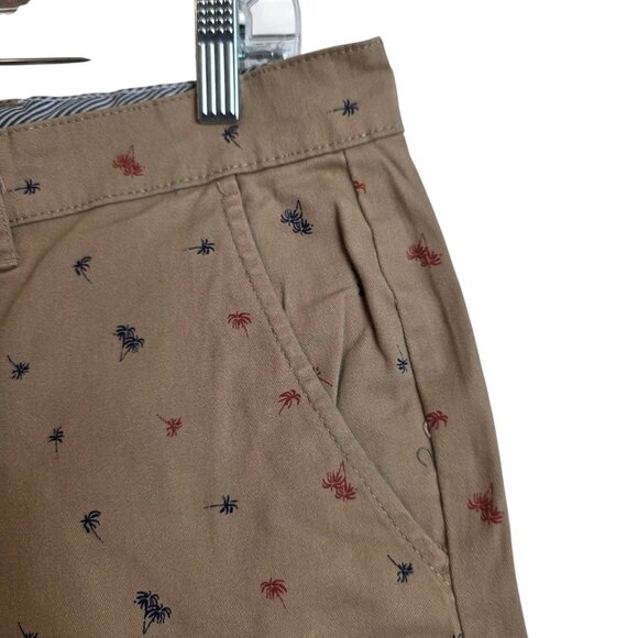 🔴 Jachs New York Shorts Mens 31 Dark Khaki Bleecker Palm Tree Summer Nautical - Picture 5 of 15